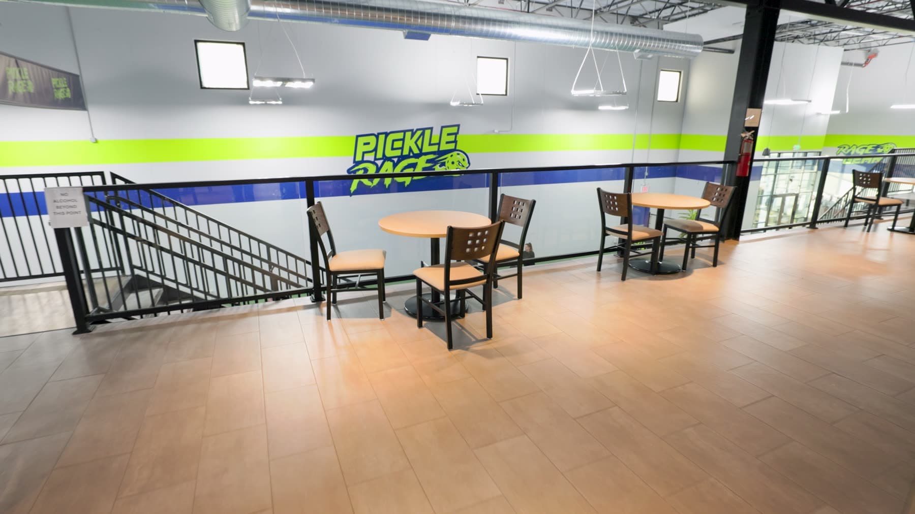 Indoor courts and screens at The Upper Court
